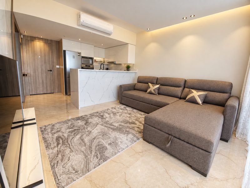 G Cribs One Bedroom — living room wide